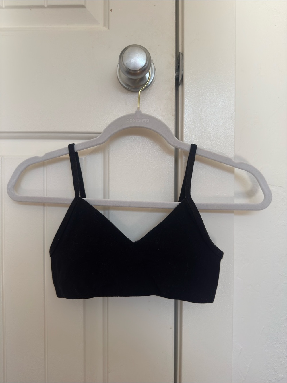 TNA Black V-Neck Bralette Sports Bra